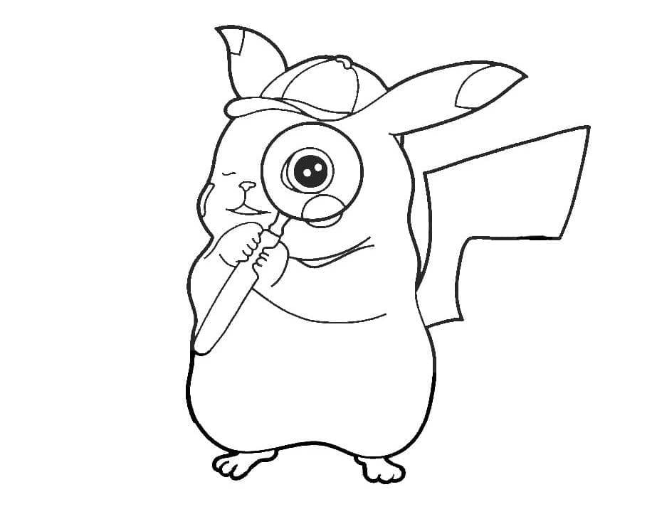 Dejlig Detektiv Pikachu Tegninger til Farvelægning