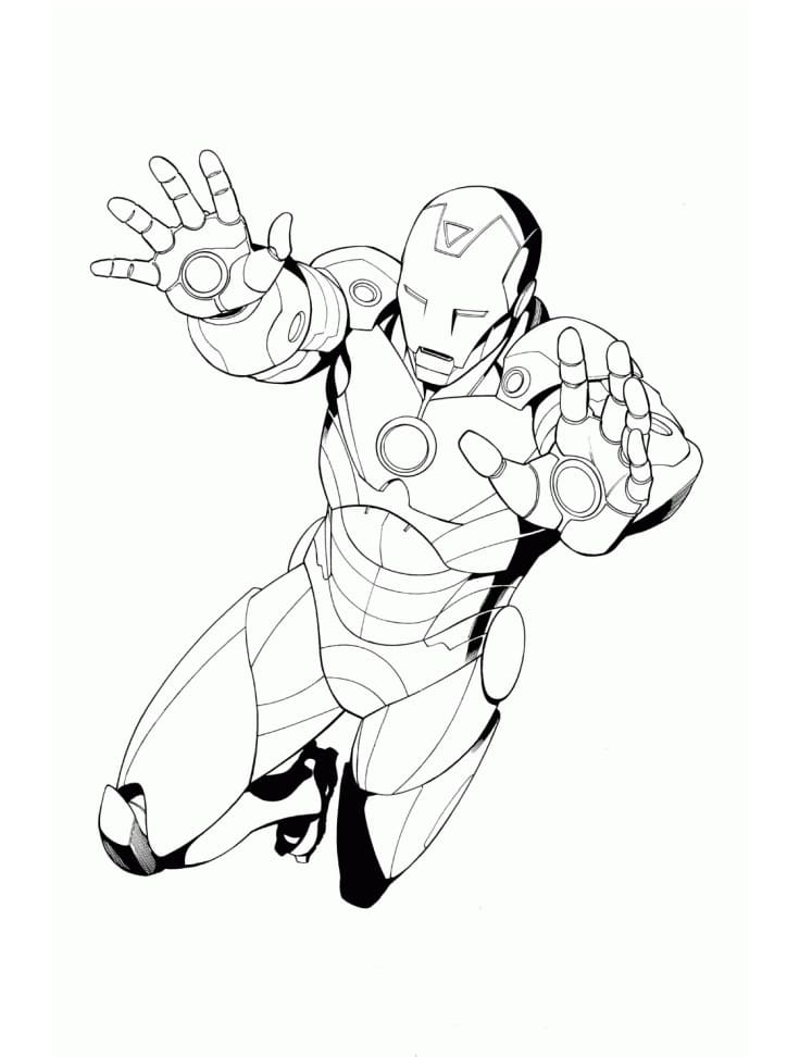 Dejlig Iron Man Tegninger til Farvelægning