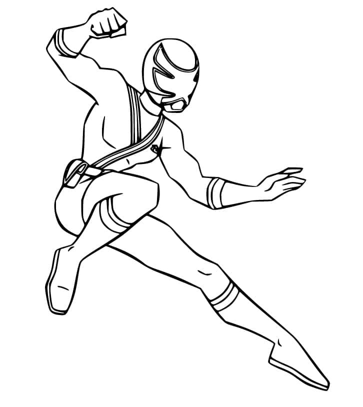 Dejlig Lyserød Power Ranger Samurai Tegninger til Farvelægning