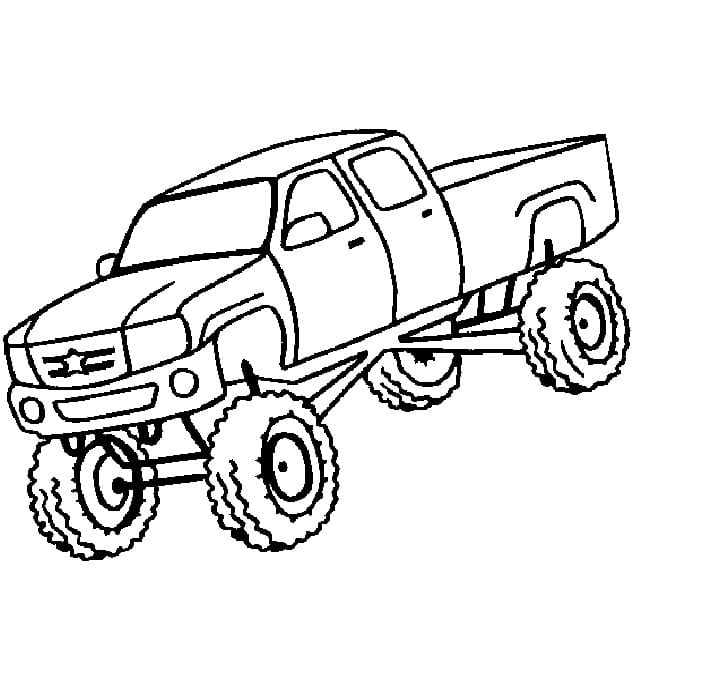 Dejlig Monster Truck Gratis Grafik Tegninger til Farvelægning