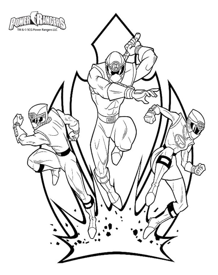 Dejlig Power Rangers Ninja Storm Tegninger til Farvelægning