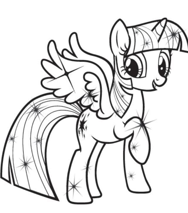 Dejlig Twilight Sparkle My Little Pony Tegninger til Farvelægning
