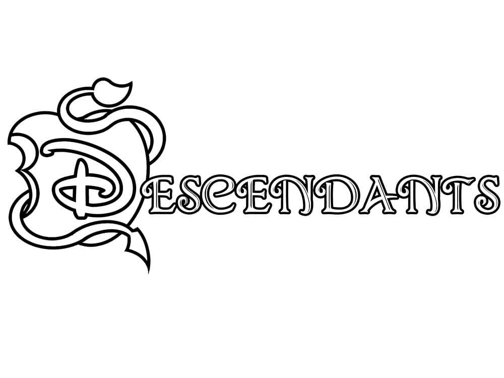 Descendants Logo Tegninger til Farvelægning