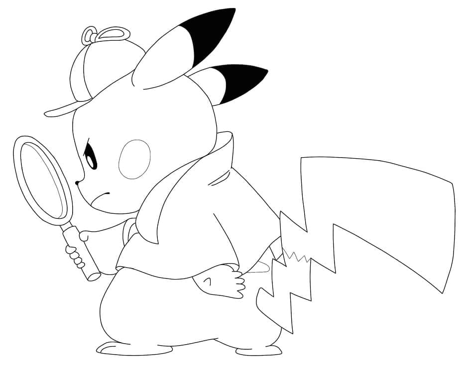 Detektiv Pikachu Tegninger til Farvelægning