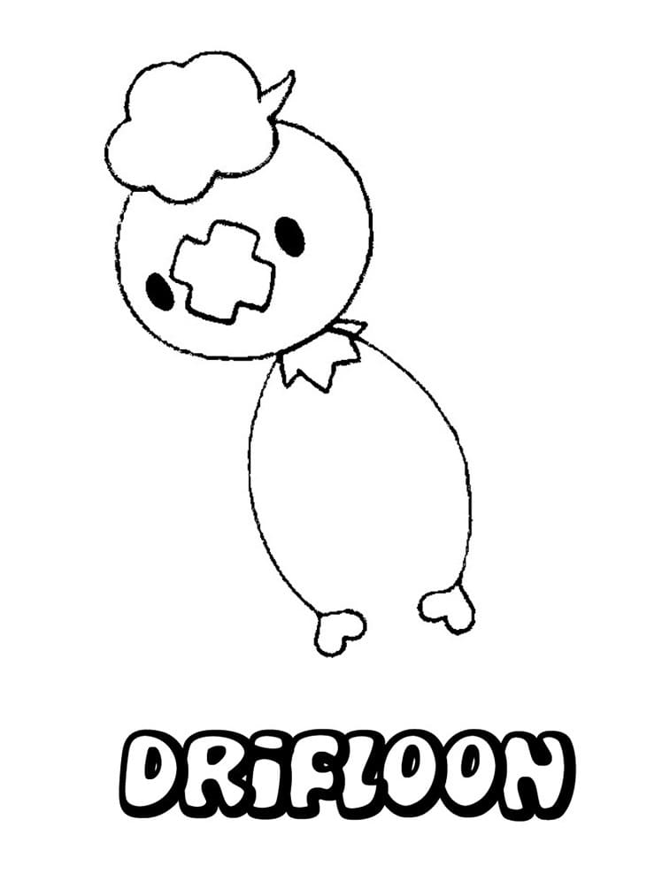 Drifloon Pokemon Tegninger til Farvelægning