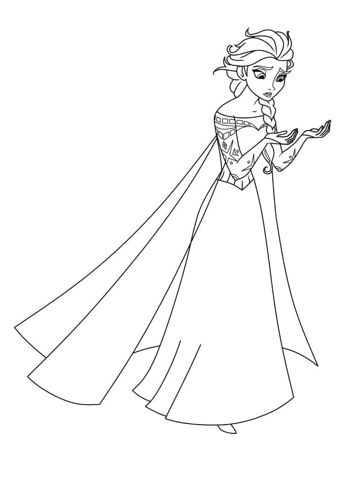 Dronning Elsa Fra Frozen Tegninger til Farvelægning