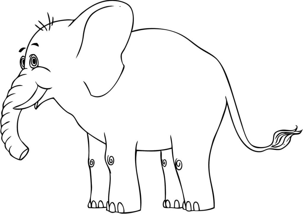 Elefant Fri Tegning Tegninger til Farvelægning
