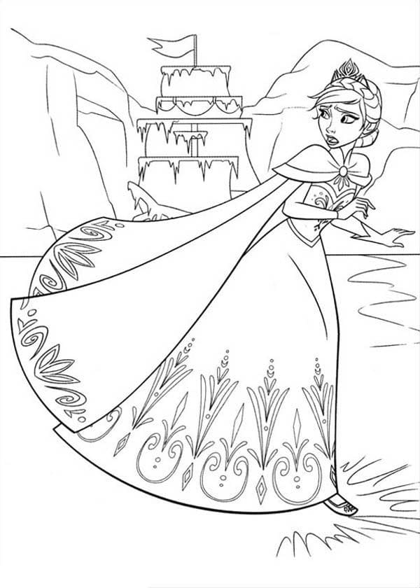 Elsa Fra Disney Frozen Tegninger til Farvelægning