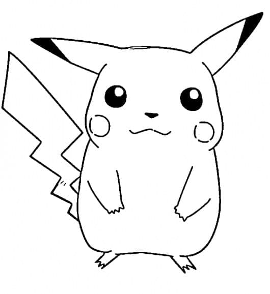 Enkel Pikachu Tegninger til Farvelægning