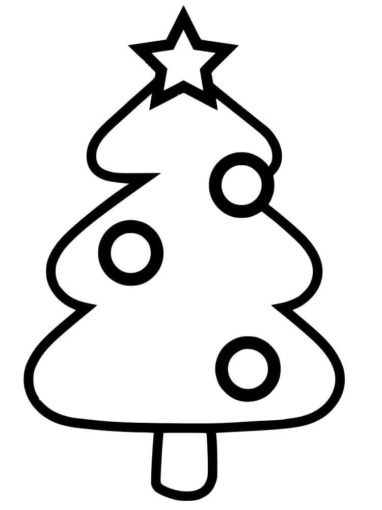 Et Sødt Juletræ Tegninger til Farvelægning