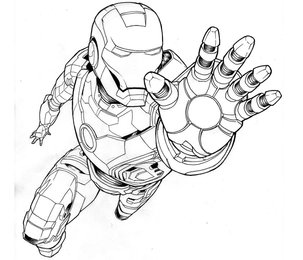 Iron Man Tegninger til Farvelægning