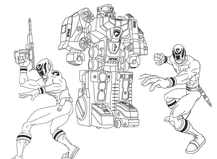 Fantastisk Power Rangers SPD Tegninger til Farvelægning