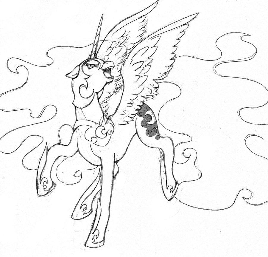 Fantastisk Prinsesse Luna My Little Pony Tegninger til Farvelægning