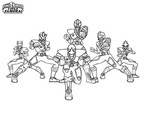 Fantastiske Power Rangers Samurai Tegninger til Farvelægning