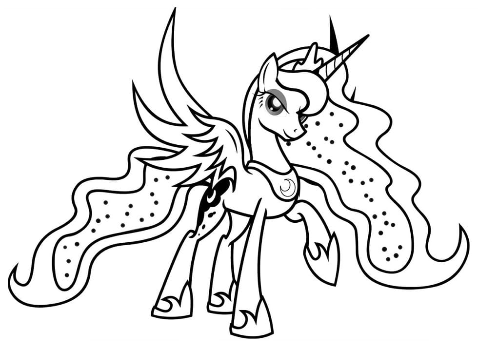 Fantastiske Prinsesse Luna My Little Pony Tegninger til Farvelægning