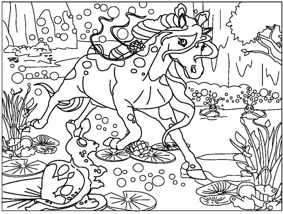 Fantasy Hest Tegninger til Farvelægning