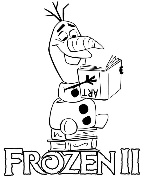Frozen 2 Olaf Tegninger til Farvelægning