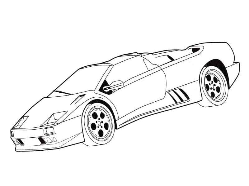 Fed Lamborghini Tegninger til Farvelægning