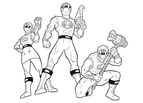 Fed Power Rangers Ninja Storm Tegninger til Farvelægning