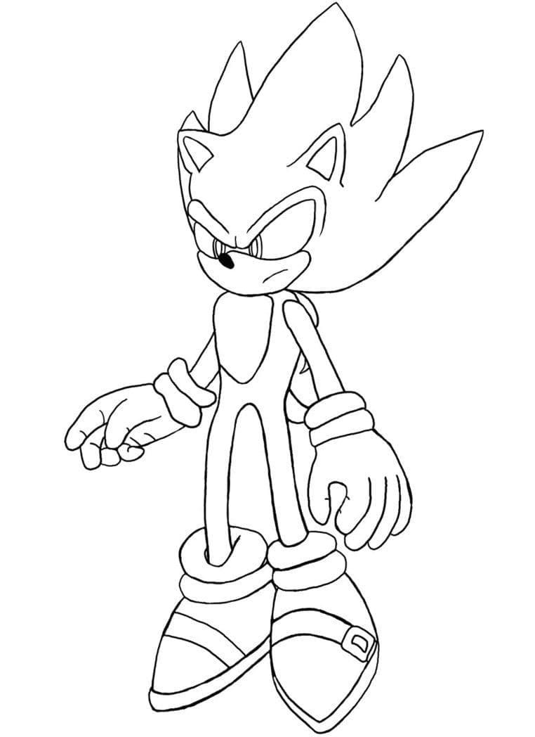 Fed Sonic Tegninger til Farvelægning