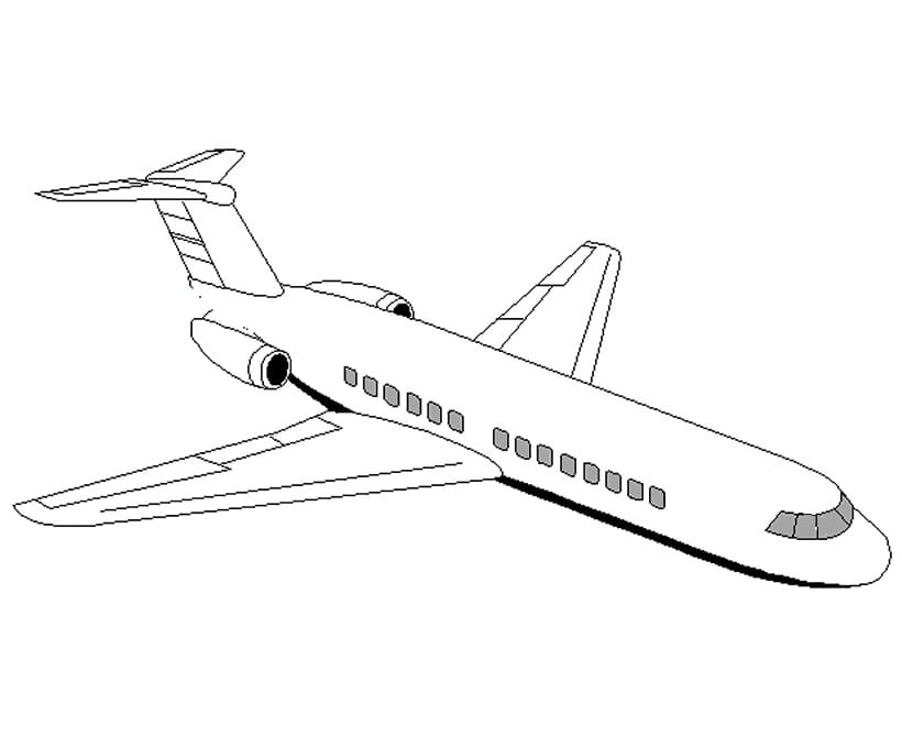 Fint Flyvemaskine Tegninger til Farvelægning