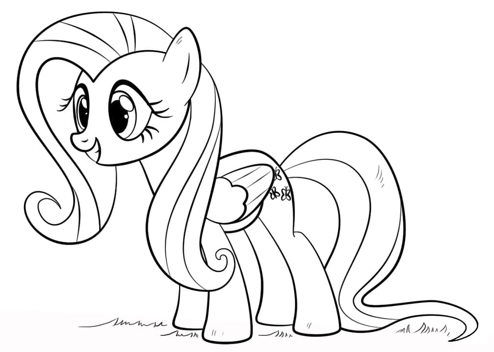 Fluttershy i My Little Pony Tegninger til Farvelægning