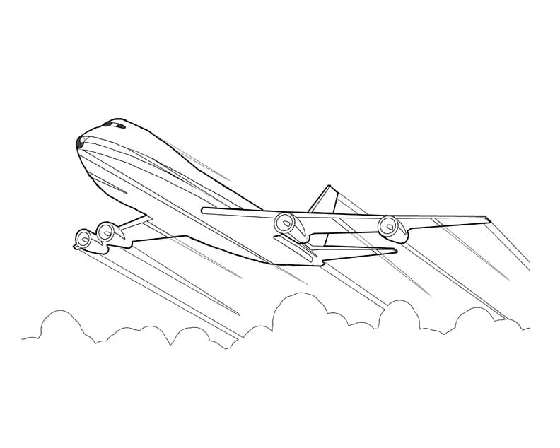 Flyvemaskine Tegninger til Farvelægning