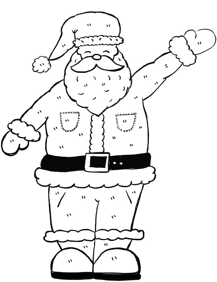 Friendly Santa Claus Tegninger til Farvelægning