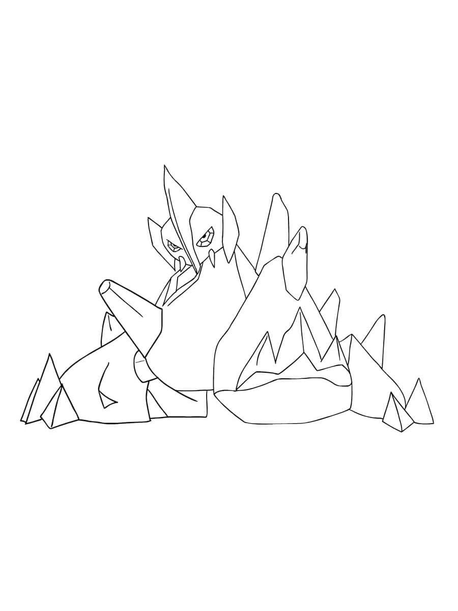 Gigalith Pokemon Tegninger til Farvelægning