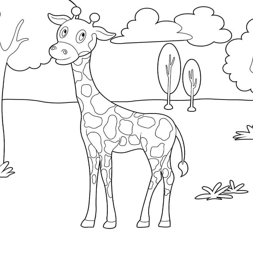 Giraf fra Blippi Tegninger til Farvelægning