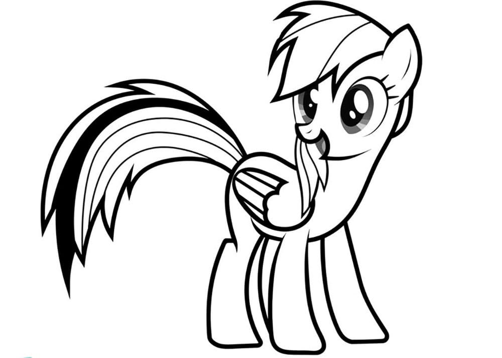 Glad Regnbue Dash My Little Pony Tegninger til Farvelægning
