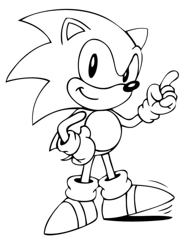 Glad Sonic Tegninger til Farvelægning