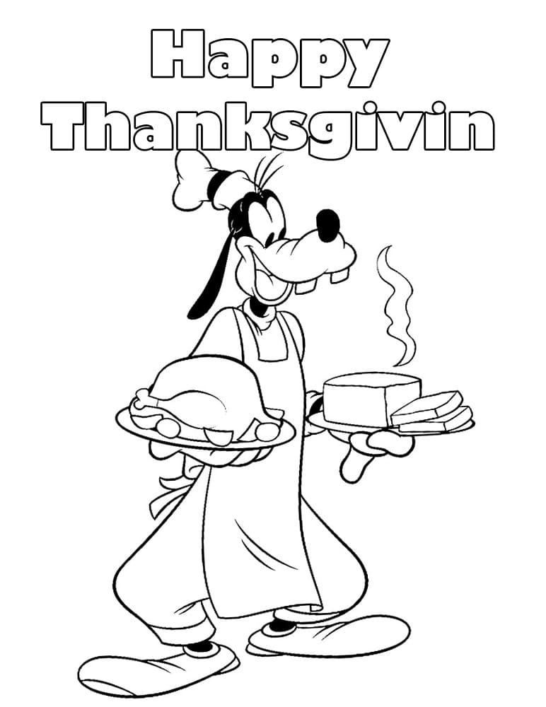 Glædelig Thanksgiving med Fedtmule Tegninger til Farvelægning