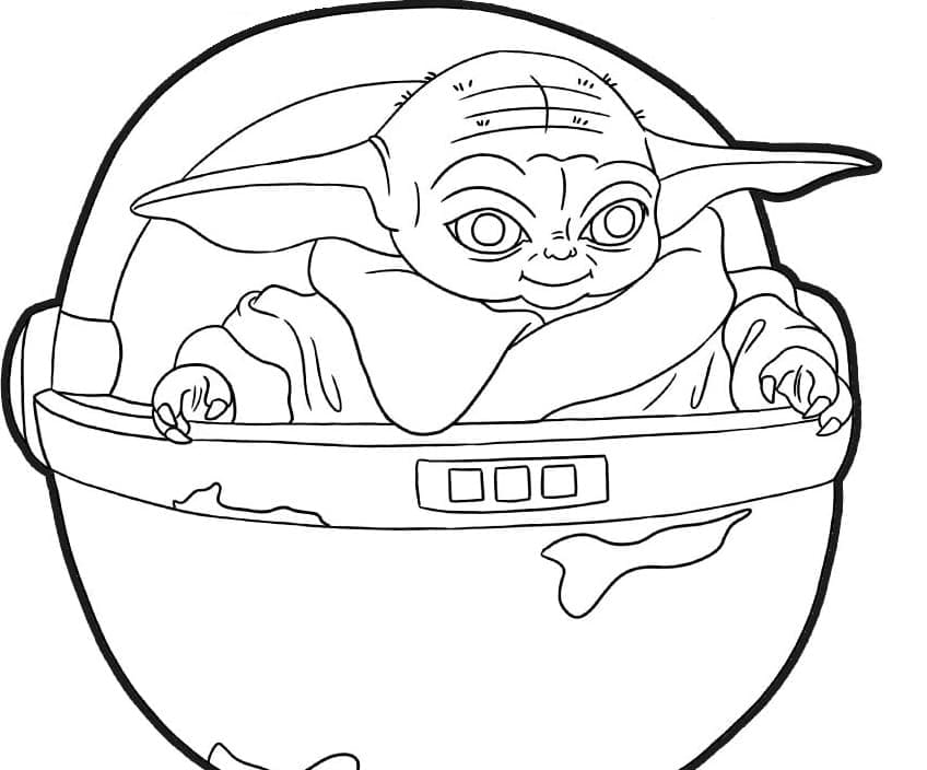 God Baby Yoda Tegninger til Farvelægning