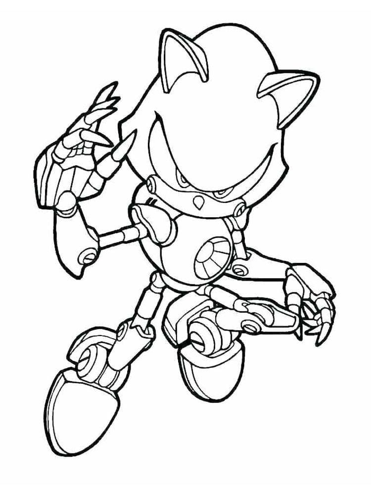 God Metal Sonic Tegninger til Farvelægning