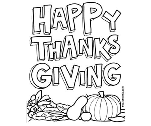Gratis Glædelig Thanksgiving Tegninger til Farvelægning