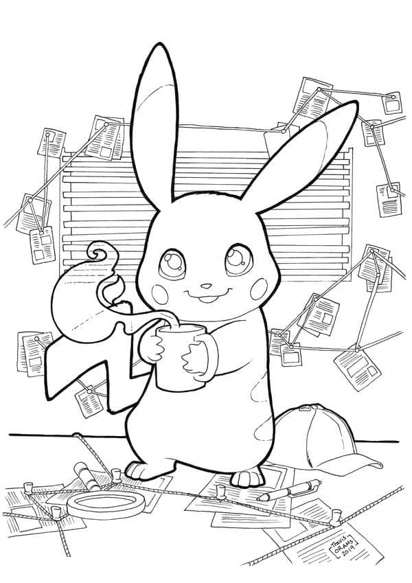 Gratis Pikachu Tegninger til Farvelægning