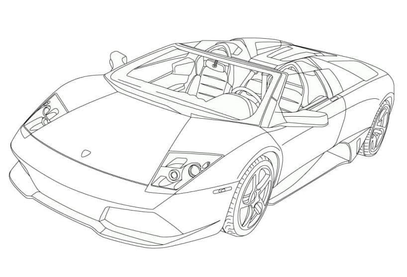 Gratis printbar Lamborghini Tegninger til Farvelægning