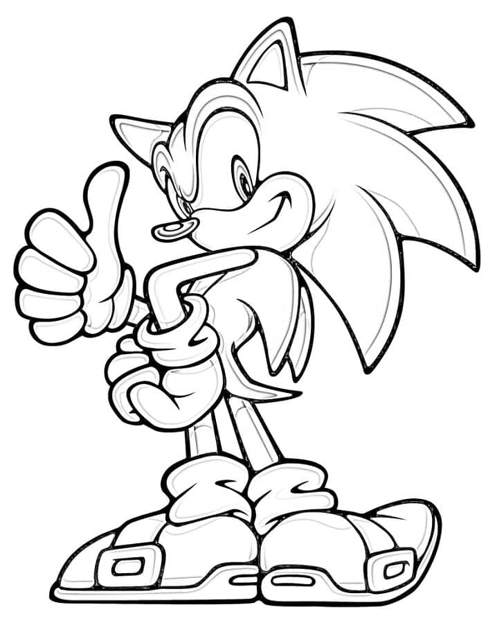 Gratis Sonic Tegninger til Farvelægning