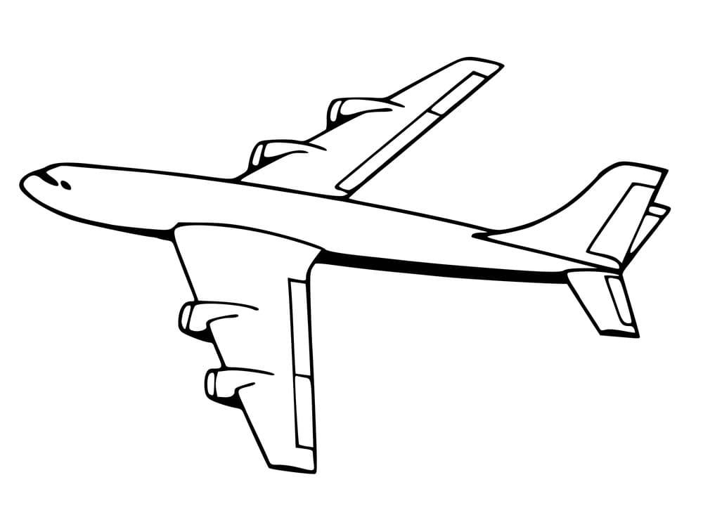 Grundlæggende Flyvemaskine Tegninger til Farvelægning