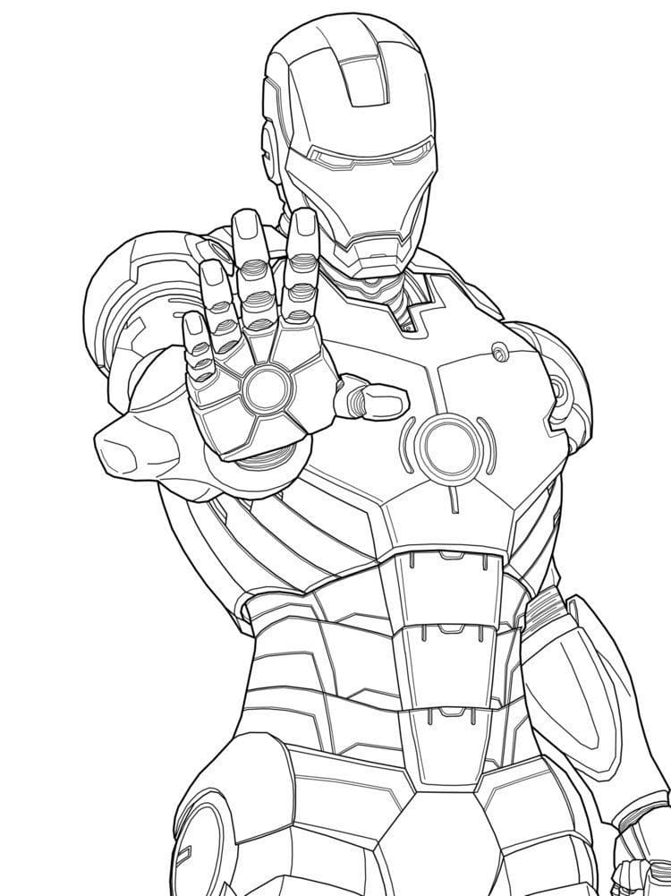 Grundlæggende Iron Man-Ansigt Tegninger til Farvelægning