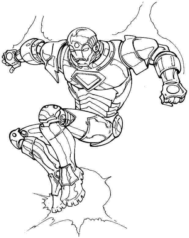 Grundlæggende Iron Man Tegninger til Farvelægning