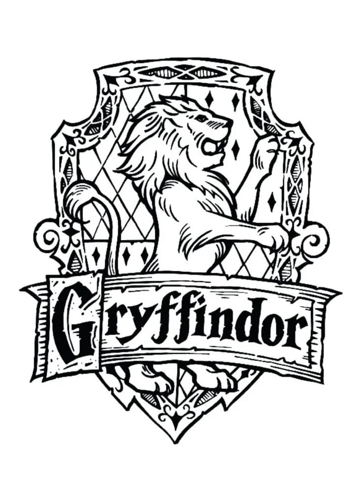 Gryffindor Logo Tegninger til Farvelægning