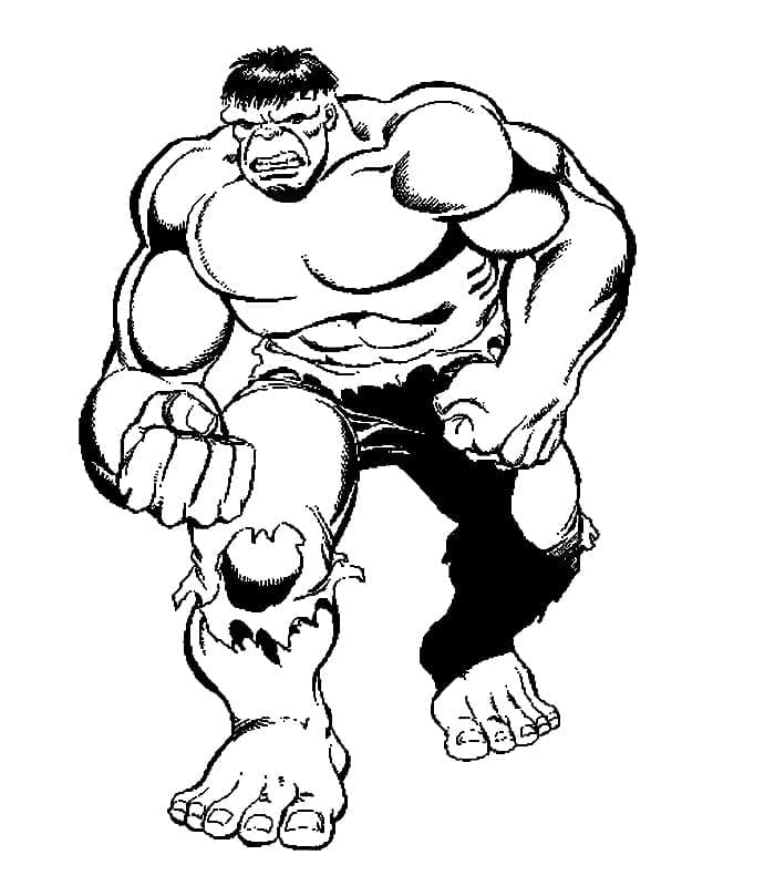 Håndtegnet Hulk Gående Tegninger til Farvelægning