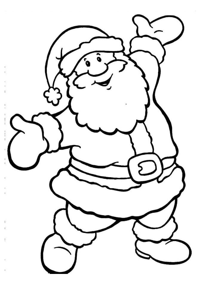 Happy Santa Claus Tegninger til Farvelægning