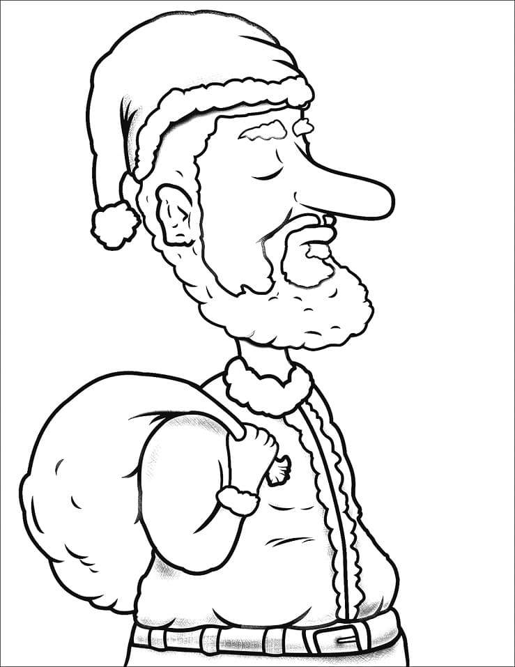 Hipster Santa Claus Tegninger til Farvelægning