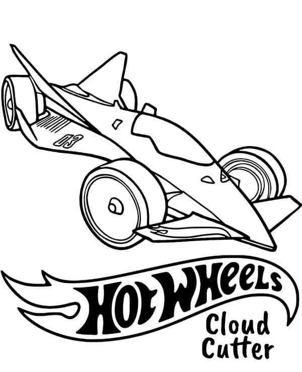 Hot Wheels Cloud Cutter Tegninger til Farvelægning