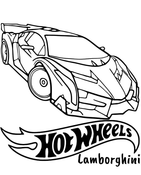 Hot Wheels Lamborghini Tegninger til Farvelægning