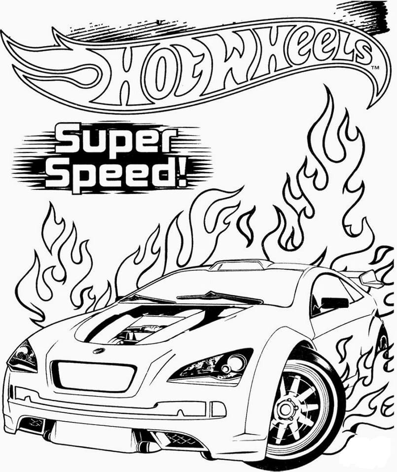 Hot Wheels super hastighed Tegninger til Farvelægning
