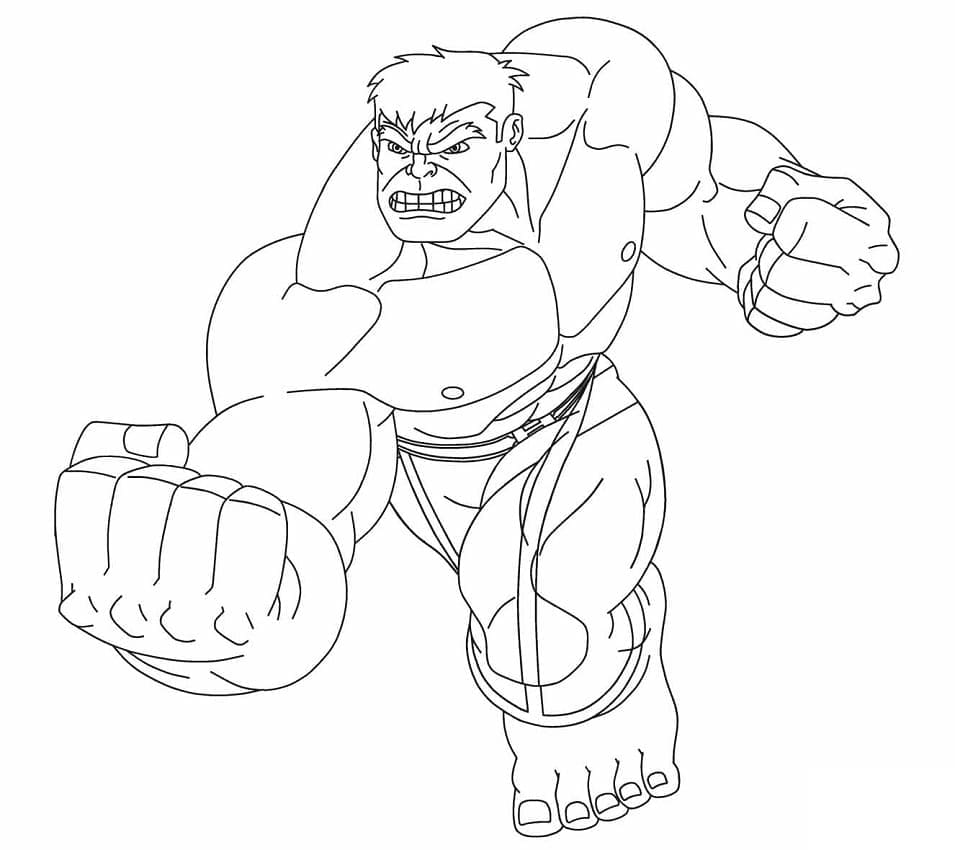 Hulk Angreb Tegninger til Farvelægning